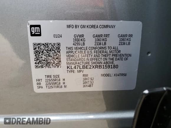 ✅ 2024 Buick Envista Sport Touring • VIN: KL47LBE2XRB159180 • Лот: 91207025. Опубликован ранее на Copart с пробегом 14 025 миль. Бесплатный доступ к архиву аукционных продаж из США и подробный отчёт об истории автомобиля на DreamBid. Изображение 14.