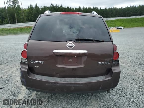 ✅ 2007 Nissan Quest SE • VIN: 5N1BV28U27N135311 • Lot: 68957395. Listed on Copart with 157,734 mi. Free auction sales archive from the USA and detailed vehicle history report at DreamBid. Image 6.
