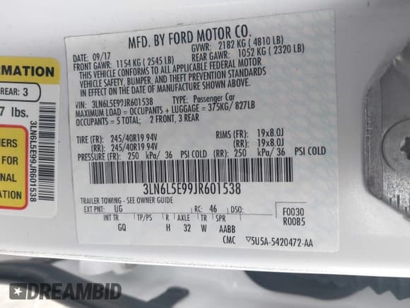 ✅ 2018 Lincoln MKZ Reserve • VIN: 3LN6L5E99JR601538 • Lot: 43689522. Wystawiony na IAAI z przebiegiem 85 599 mil. Bezpłatny archiwum sprzedaży aukcyjnych z USA i szczegółowy raport historii pojazdu na DreamBid. Zdjęcie 9.