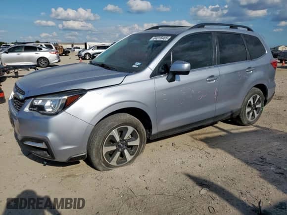 2018 Subaru Forester Limited with VIN JF2SJARC7JH475352, listed as a Copart auction lot 84816485 with 51,219 mi miles and Salvage title. Bid and sale history available at DreamBid. Image 1.