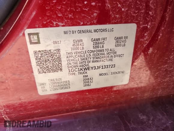 ✅ 2018 Chevrolet Silverado 2500HD LTZ • VIN: 1GC1KWEY3JF133723 • Лот: 89482145. Опубликован ранее на Copart с пробегом 212 563 миль. Бесплатный доступ к архиву аукционных продаж из США и подробный отчёт об истории автомобиля на DreamBid. Изображение 12.