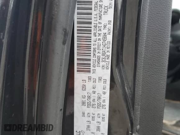 2017 Ram 1500 Tradesman z VIN 3C6JR6AT1HG745604, wystawiony jako Copart lot #42191005 z przebiegiem 34 249 mil mil oraz Szkoda całkowita • Salvage title. Historia ofert i sprzedaży dostępna na DreamBid. Obrazek 14.