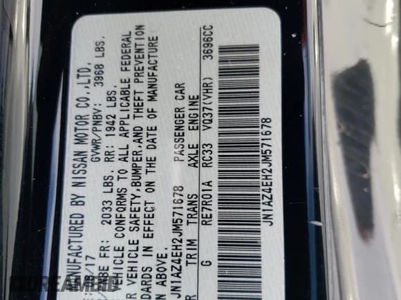 ✅ 2018 Nissan 370Z • VIN: JN1AZ4EH2JM571678 • Лот: 77121613. Опубликован ранее на Copart с пробегом 13 158 миль. Бесплатный доступ к архиву аукционных продаж из США и подробный отчёт об истории автомобиля на DreamBid. Изображение 12.