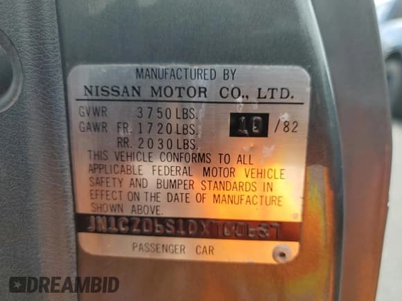 ✅ 1983 Datsun 280ZX • VIN: JN1CZ06S1DX700637 • Лот: 53893855. Опубликован ранее на Copart с пробегом 93 909 миль. Бесплатный доступ к архиву аукционных продаж из США и подробный отчёт об истории автомобиля на DreamBid. Изображение 12.