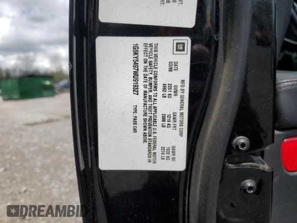 ✅ 1998 Cadillac Seville STS • VIN: 1G6KY5497WU919327 • Lot: 55864275. Listed on Copart with Not provided. Free auction sales archive from the USA and detailed vehicle history report at DreamBid. Image 12.