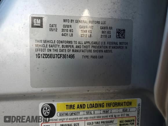 2012 Chevrolet Malibu 2LT с VIN 1G1ZD5EU7CF361496, выставлен на аукционе Copart как лот 81819455 с пробегом 170 474 миль миль и Списание • Salvage title. История ставок и продаж доступна на DreamBid. Изображение 12.