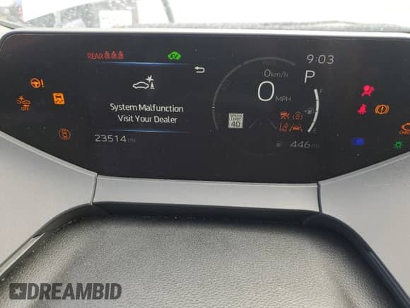 2024 Toyota Prius LE with VIN JTDACAAU6R3035690, listed as a Copart auction lot 80575715 with 23,514 mi miles and Salvage title. Bid and sale history available at DreamBid. Image 9.