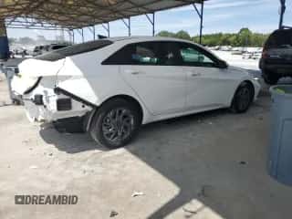 2024 Hyundai Elantra SEL with VIN KMHLM4DG6RU836168, listed as a Copart auction lot 70153455 with 10,358 mi miles and Salvage title. Bid and sale history available at DreamBid. Image 3.