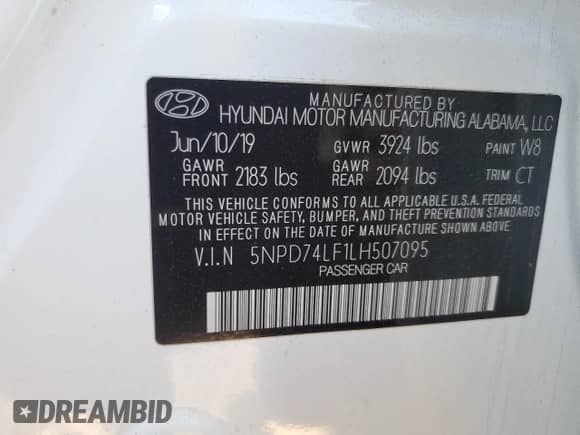 ✅ 2020 Hyundai Elantra SE • VIN: 5NPD74LF1LH507095 • Лот: 86439875. Размещён на Copart с пробегом 140 480 миль миль. Получите бесплатный доступ к архиву аукционных продаж из США и посмотрите подробный отчёт об истории автомобиля на DreamBid. Изображение 13.