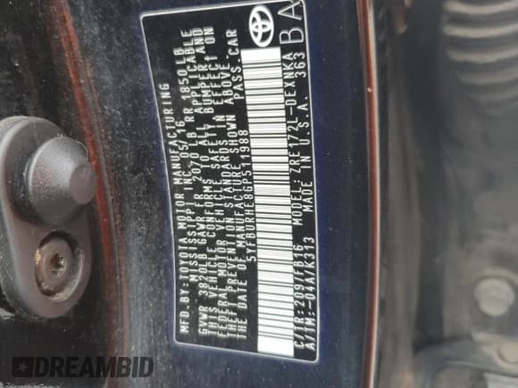 ✅ 2016 Toyota Corolla L • VIN: 5YFBURHE8GP511988 • Lot: 66652125. Wystawiony na Copart z przebiegiem 138 952 mil. Bezpłatny archiwum sprzedaży aukcyjnych z USA i szczegółowy raport historii pojazdu na DreamBid. Zdjęcie 12.