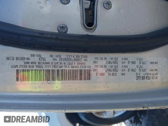 ✅ 2016 Ram 1500 Express • VIN: 1C6RR6FT4GS263163 • Lot: 43679663. Listed on IAAI with 214,366 mi. Free auction sales archive from the USA and detailed vehicle history report at DreamBid. Image 9.