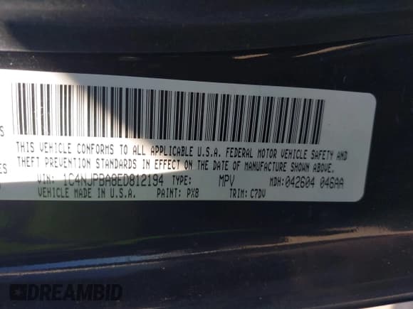 ✅ 2014 Jeep Patriot Sport • VIN: 1C4NJPBA8ED812194 • Lot: 43892106. Listed on IAAI with 199,169 mi. Free auction sales archive from the USA and detailed vehicle history report at DreamBid. Image 9.