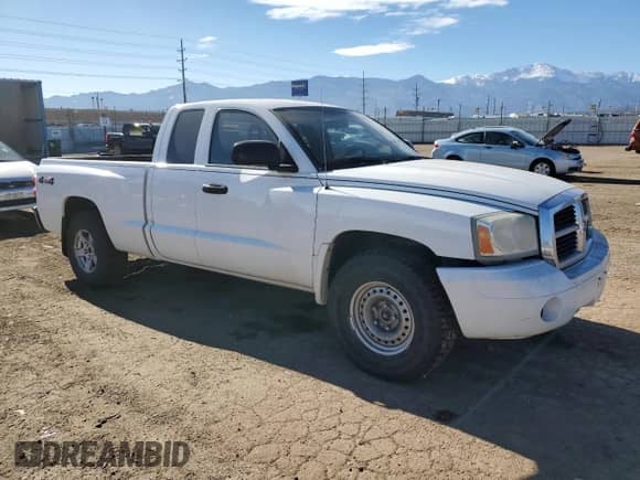 2006 Dodge Dakota SLT with VIN 1D7HW42K86S609668, listed as a Copart auction lot 80587354 with 238,688 mi miles and Salvage title. Bid and sale history available at DreamBid. Image 4.