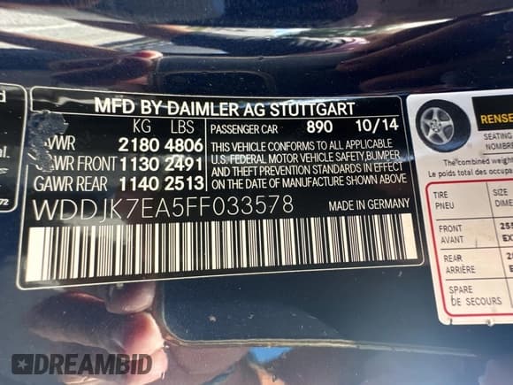 ✅ 2015 Mercedes-Benz SL 63 AMG • VIN: WDDJK7EA5FF033578 • Lot: 79042244. Listed on Copart with 40,673 mi. Free auction sales archive from the USA and detailed vehicle history report at DreamBid. Image 10.