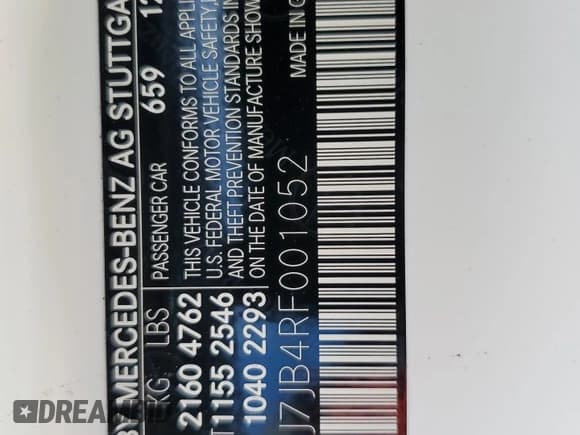 ✅ 2024 Mercedes-Benz AMG GT • VIN: W1KRJ7JB4RF001052 • Lot: 73825244. Wystawiony na Copart z przebiegiem Nie podano. Bezpłatny archiwum sprzedaży aukcyjnych z USA i szczegółowy raport historii pojazdu na DreamBid. Zdjęcie 13.