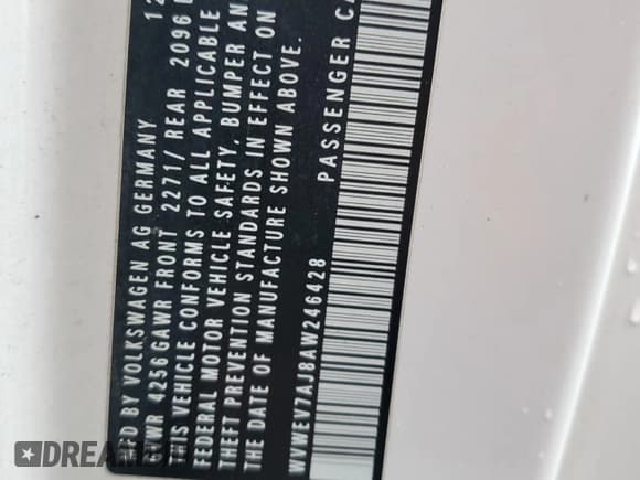 ✅ 2010 Volkswagen Golf GTI • VIN: WVWEV7AJ8AW246428 • Lot: 79220904. Wystawiony na Copart z przebiegiem 184 217 mil. Bezpłatny archiwum sprzedaży aukcyjnych z USA i szczegółowy raport historii pojazdu na DreamBid. Zdjęcie 12.