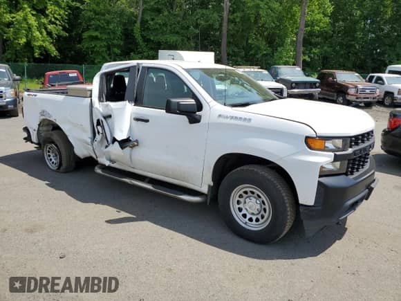 2020 Chevrolet Silverado 1500 Work Truck with VIN 1GCRYAEHXLZ316283, listed as a Copart auction lot 56252084 with Not provided miles and Salvage title. Bid and sale history available at DreamBid. Image 4.