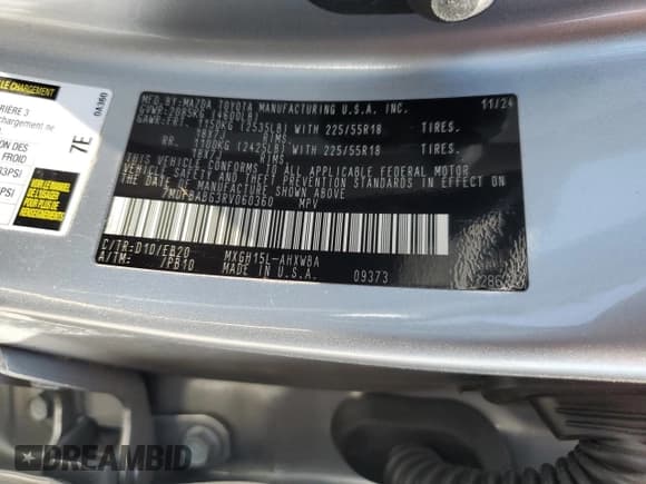 ✅ 2024 Toyota Corolla Cross Hybrid S • VIN: 7MUFBABG3RV060360 • Lot: 68565355. Wystawiony na Copart z przebiegiem 13 637 mil. Bezpłatny archiwum sprzedaży aukcyjnych z USA i szczegółowy raport historii pojazdu na DreamBid. Zdjęcie 14.