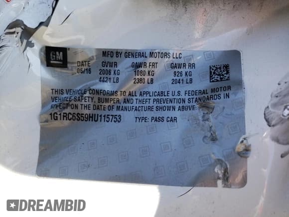 ✅ 2017 Chevrolet Volt LT • VIN: 1G1RC6S59HU115753 • Lot: 70720724. Wystawiony na Copart z przebiegiem 127 791 mil. Bezpłatny archiwum sprzedaży aukcyjnych z USA i szczegółowy raport historii pojazdu na DreamBid. Zdjęcie 14.