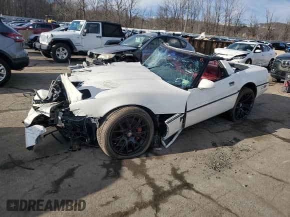 1985 Chevrolet Corvette with VIN 1G1YY0786F5134149, listed as a Copart auction lot 86973204 with Not provided miles and Salvage title. Bid and sale history available at DreamBid. Image 1.