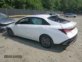 2024 Hyundai Elantra SEL with VIN KMHLM4DG5RU810645, listed as a Copart auction lot 60599415 with 5,592 mi miles and Salvage title. Bid and sale history available at DreamBid. Image 2.