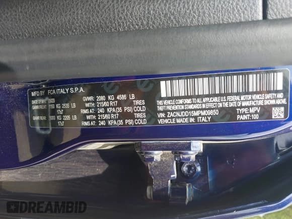 ✅ 2021 Jeep Renegade Limited • VIN: ZACNJDD15MPM09850 • Lot: 42538839. Wystawiony na IAAI z przebiegiem 46 349 mil. Bezpłatny archiwum sprzedaży aukcyjnych z USA i szczegółowy raport historii pojazdu na DreamBid. Zdjęcie 9.