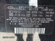 ✅ 2013 Hyundai Elantra • VIN: KMHD35LE6DU057603 • Lot: 43409000. Listed on IAAI with 114,690 mi. Free auction sales archive from the USA and detailed vehicle history report at DreamBid. Image 9.