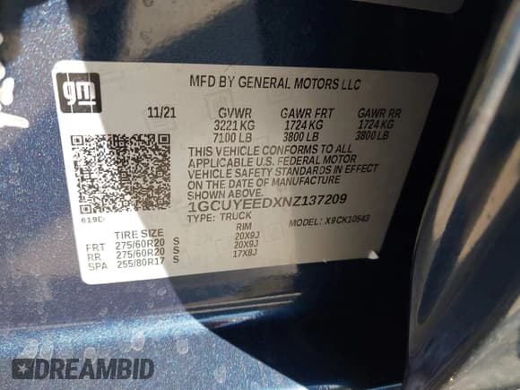 ✅ 2022 Chevrolet Silverado 1500 RST • VIN: 1GCUYEEDXNZ137209 • Лот: 43530163. Опубликован ранее на IAAI с пробегом 43 266 миль. Бесплатный доступ к архиву аукционных продаж из США и подробный отчёт об истории автомобиля на DreamBid. Изображение 9.