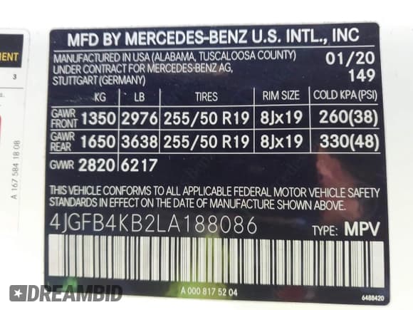 ✅ 2020 Mercedes-Benz GLE 350 • VIN: 4JGFB4KB2LA188086 • Лот: 43414847. Опубликован ранее на IAAI с пробегом 35 942 миль. Бесплатный доступ к архиву аукционных продаж из США и подробный отчёт об истории автомобиля на DreamBid. Изображение 9.