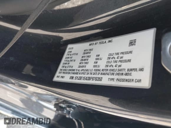 ✅ 2025 Tesla Model 3 Long Range • VIN: 5YJ3E1EA3SF976350 • Lot: 43401948. Wystawiony na IAAI z przebiegiem Nie podano. Bezpłatny archiwum sprzedaży aukcyjnych z USA i szczegółowy raport historii pojazdu na DreamBid. Zdjęcie 9.