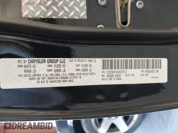 ✅ 2013 Dodge Charger Police • VIN: 2C3CDXATXDH673712 • Lot: 42487574. Listed on IAAI with 134,775 mi. Free auction sales archive from the USA and detailed vehicle history report at DreamBid. Image 9.