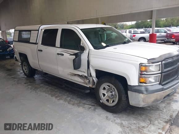 2014 Chevrolet Silverado 1500 Work Truck with VIN 3GCPCPEC9EG205529, listed as a IAAI auction lot 41389123 with 106,532 mi miles and . Bid and sale history available at DreamBid. Image 1.