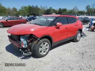 2021 Chevrolet Blazer LT z VIN 3GNKBDRSXMS508674, wystawiony jako Copart lot #53268305 z przebiegiem 75 943 mil mil oraz Szkoda całkowita • Salvage title. Historia ofert i sprzedaży dostępna na DreamBid. Obrazek 1.