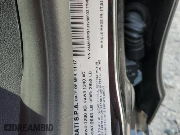 ✅ 2018 Maserati Quattroporte • VIN: ZAM56PPS4J1280033 • Lot: 63190134. Wystawiony na Copart z przebiegiem 22 015 mil. Bezpłatny archiwum sprzedaży aukcyjnych z USA i szczegółowy raport historii pojazdu na DreamBid. Zdjęcie 12.