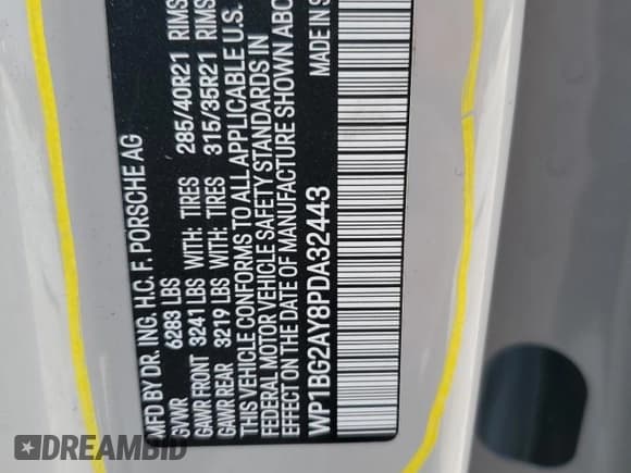 ✅ 2023 Porsche Cayenne GTS • VIN: WP1BG2AY8PDA32443 • Lot: 67896085. Listed on Copart with 26,733 mi. Free auction sales archive from the USA and detailed vehicle history report at DreamBid. Image 13.