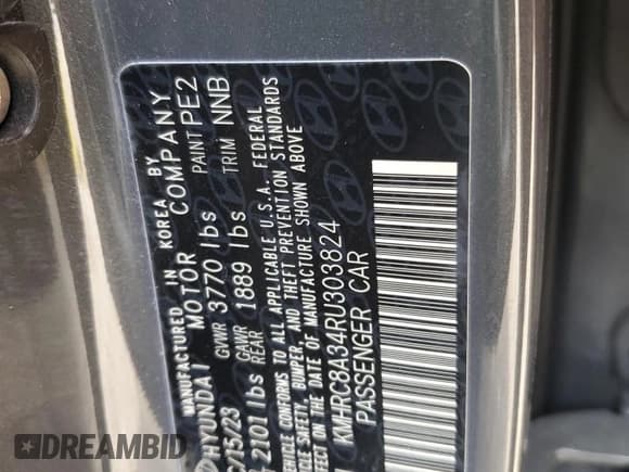 ✅ 2024 Hyundai Venue SEL • VIN: KMHRC8A34RU303824 • Lot: 52732325. Listed on Copart with 54,922 mi. Free auction sales archive from the USA and detailed vehicle history report at DreamBid. Image 14.