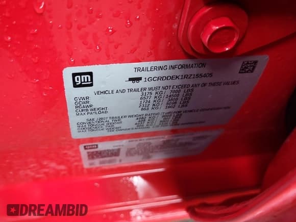 ✅ 2024 Chevrolet Silverado 1500 LT • VIN: 1GCRDDEK1RZ155405 • Lot: 43647253. Wystawiony na IAAI z przebiegiem 50 431 mil. Bezpłatny archiwum sprzedaży aukcyjnych z USA i szczegółowy raport historii pojazdu na DreamBid. Zdjęcie 54.