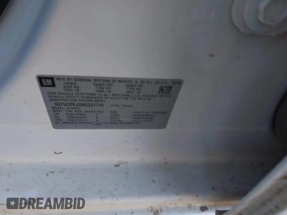 ✅ 2017 GMC Sierra 1500 Denali • VIN: 3GTU2PEJ0HG231719 • Lot: 43607868. Listed on IAAI with 144,707 mi. Free auction sales archive from the USA and detailed vehicle history report at DreamBid. Image 9.