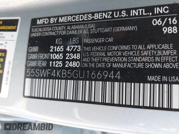 ✅ 2016 Mercedes-Benz C 300 Luxury • VIN: 55SWF4KB5GU166944 • Лот: 42405654. Опубликован ранее на IAAI с пробегом 82 862 миль. Бесплатный доступ к архиву аукционных продаж из США и подробный отчёт об истории автомобиля на DreamBid. Изображение 9.