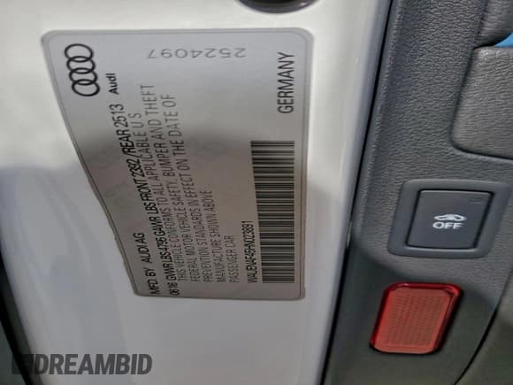 ✅ 2017 Audi A4 Premium Plus • VIN: WAUENAF45HN023891 • Lot: 91117015. Listed on Copart with 54,301 mi. Free auction sales archive from the USA and detailed vehicle history report at DreamBid. Image 12.