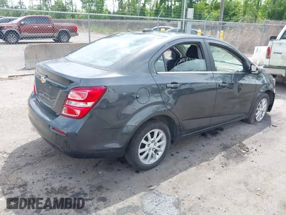 2017 Chevrolet Sonic LT with VIN 1G1JD5SBXH4102715, listed as a IAAI auction lot 42095143 with 109,659 mi miles and . Bid and sale history available at DreamBid. Image 4.