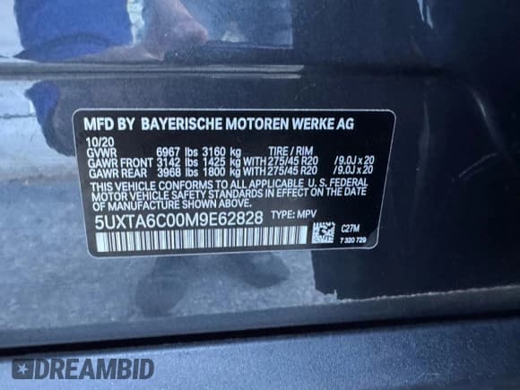 ✅ 2021 BMW X5 xDrive45e • VIN: 5UXTA6C00M9E62828 • Лот: 92929395. Опубликован ранее на Copart с пробегом 108 569 миль. Бесплатный доступ к архиву аукционных продаж из США и подробный отчёт об истории автомобиля на DreamBid. Изображение 14.