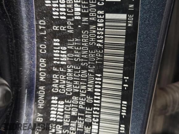 ✅ 2019 Honda Civic EX • VIN: JHMFC1F31KX000364 • Lot: 90074915. Listed on Copart with 80,462 mi. Free auction sales archive from the USA and detailed vehicle history report at DreamBid. Image 12.