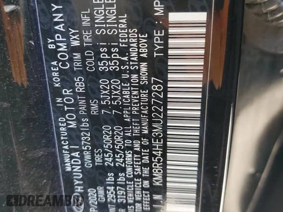 2021 Hyundai Palisade Limited z VIN KM8R54HE3MU227287, wystawiony jako Copart lot #68636074 z przebiegiem 42 474 mil mil oraz Szkoda całkowita • Salvage title. Historia ofert i sprzedaży dostępna na DreamBid. Obrazek 13.