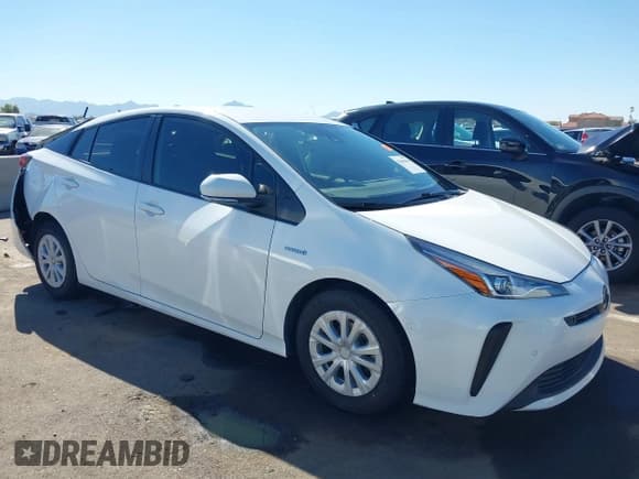 ✅ 2022 Toyota Prius L Eco • VIN: JTDKAMFU4N3159553 • Lot: 43496255. Listed on IAAI with 72,455 mi. Free auction sales archive from the USA and detailed vehicle history report at DreamBid. Image 1.