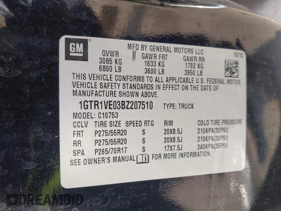 ✅ 2011 GMC Sierra 1500 SLE • VIN: 1GTR1VE03BZ207510 • Lot: 43690460. Wystawiony na IAAI z przebiegiem 279 015 mil. Bezpłatny archiwum sprzedaży aukcyjnych z USA i szczegółowy raport historii pojazdu na DreamBid. Zdjęcie 9.