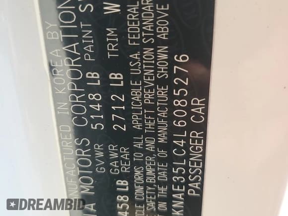 ✅ 2020 Kia Stinger GT • VIN: KNAE35LC4L6085276 • Lot: 61171515. Wystawiony na Copart z przebiegiem 160 306 mil. Bezpłatny archiwum sprzedaży aukcyjnych z USA i szczegółowy raport historii pojazdu na DreamBid. Zdjęcie 13.