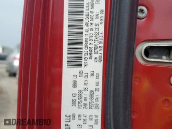 2010 Dodge 1500 Laramie z VIN 1D7RV1CTXAS213151, wystawiony jako Copart lot #69826174 z przebiegiem 188 108 mil mil oraz Szkoda całkowita • Salvage title. Historia ofert i sprzedaży dostępna na DreamBid. Obrazek 13.