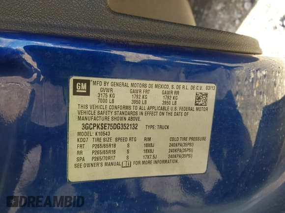 ✅ 2013 Chevrolet Silverado 1500 LT • VIN: 3GCPKSE75DG352132 • Lot: 43538045. Wystawiony na IAAI z przebiegiem 161 029 mil. Bezpłatny archiwum sprzedaży aukcyjnych z USA i szczegółowy raport historii pojazdu na DreamBid. Zdjęcie 9.