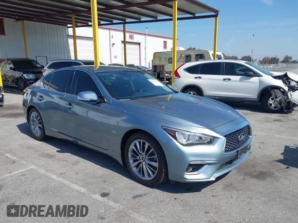 ✅ 2019 Infiniti Q50 Luxe • VIN: JN1EV7AP3KM514967 • Lot: 42337164. Listed on IAAI with 70,345 mi. Free auction sales archive from the USA and detailed vehicle history report at DreamBid. Image 1.